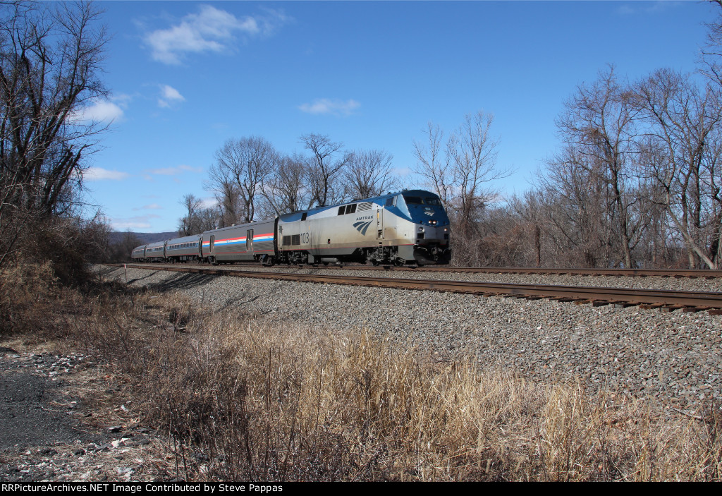 Amtrak 103 leading train 42